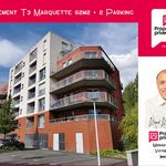 Appartement Marquette Lez Lille 3 pièce(s) 62 m2 balcon 2 Parkings