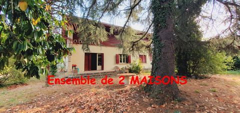 Near Lake Beaupuy, real estate complex to renovate on 2000 m2 park. The main house of 91 m2 includes a fitted kitchen, a living room, 2 bedrooms, bathroom, toilet and 1 garage. The second house of 55 m2 (possibility of rental income or accommodation ...