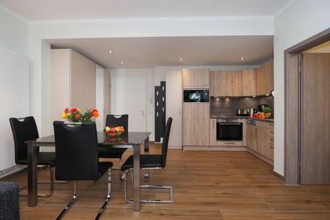 The kitchen is fully equipped and offers an oven with a ceramic hob, a dishwasher, a microwave, a kettle, a coffee machine and a toaster. In addition to the pull-out sofa bed, the living room also has an LCD TV, a DVD player and a music system. The b...