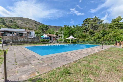 LOC. MAGAZZINI, PORTOFERRAIO - Wir bieten zum Verkauf eine auf drei Seiten freie Doppelhaushälfte mit Nebengebäude und Swimmingpool an. Die Villa ist auf einer Ebene angeordnet und setzt sich wie folgt zusammen: Eingang über eine große private Terras...