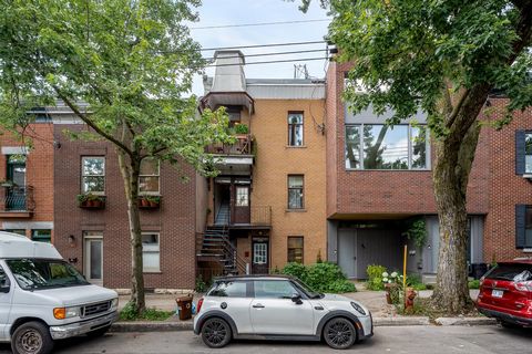 Discover this charming triplex nestled on one of Plateau Mont-Royal's most sought-after streets. It offers three 3 1/2 units, all in excellent condition. At the rear, a former hangar offers space for storage or a pergola, and requires a little mainte...