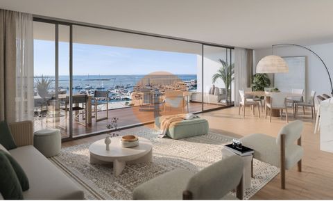 Two-bedroom apartment with151,50 m² and a 14 m² balcony, featuring 2 bathrooms and a parking space, located in an exclusive luxury development that is emerging in front of the Marina of Olhão, in the charming Sotavento Algarvio, offering stunning vie...