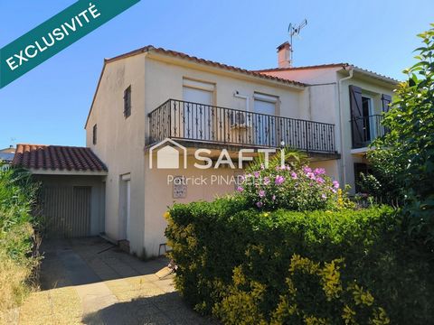 Maison 3 faces, 3 belles chambres, grand garage, piscine et jardin.