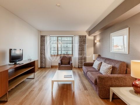 1-bedroom apartment, 56 sqm (gross floor area), furnished and equipped, near Avenida da Liberdade, in Lisbon. Quality finishes and comprising living room, bedroom, bathroom, entrance hall with kitchenette. In the Altis Suites building operated by Alt...