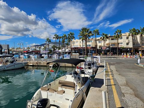 Lovely two bedroom flat with sea views in Puerto Marina, Benalmadena Costa. Málaga, Costa del Sol, Spain It has a large living room with fireplace, two bedrooms with fitted wardrobes, kitchen and two bathrooms. The flat is situated less than 300 mete...