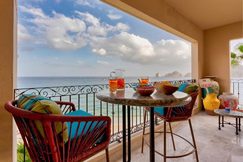 This Penthouse-Style, Ocean Front Villa is extremely rare! From the moment you enter, it’s as if you can touch the sapphire-blue Sea of Cortez. This Villa boasts spectacular views of Land’s End, Medano Beach, the pool area and Cabo San Lucas. Enjoy t...