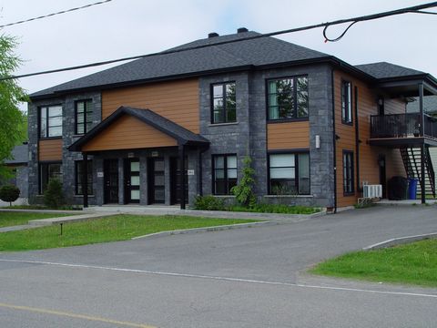 4 logements avec cours asphaltées ainsi que 4 garages avec électricité intégré 50 Ampères. De plus il y a 4 stationnements extérieur. Matériaux de qualité tels revêtement en fibrociment et maçonnerie ainsi que des balcons en fibre. depuis 2017, seule...