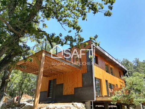 Maison en bois avec piscine