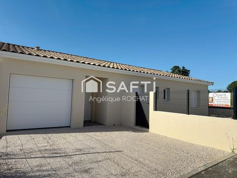 Villa neuve plain pied 3 chambres sur 400m2 de jardin clôturé