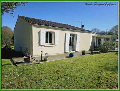 Maison à vendre 4 pièces ECOYEUX (17) PLAIN-PIED côté extérieur et sous-sol sur le devant de la maison- 4500m² de terrain + belle VERANDA