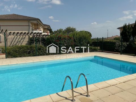 Appartement T3, en rez-de-jardin dans une copropriété avec Piscine à Castelnau d’Estretefonds 31620