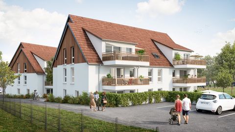 The home stretch! Work is progressing. 5 minutes from the city center of OBERNAI, located in a green environment with a view of Mont Sainte Odile, come and discover the new Residence COEUR DE VILLAGE which invites you to enjoy a new art of living wit...