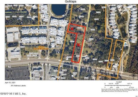 Commercial Investment Opportunity! 100' of frontage on high traffic Sadler Rd surrounded by hotels, shopping. restaurants & walking distance to beach. Per Nassau Co GIS, future land use is COMMERCIAL. Both 2195 Sadler Rd and 1191 Drury Rd (previous a...