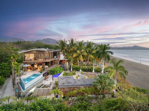 Escape to paradise with this stunning home located on the pristine shores of Playa Potrero. This luxurious estate features over 4500 square feet of beautifully constructed living space, set on 2098m² of titled beachfront land. Designed with modern tr...