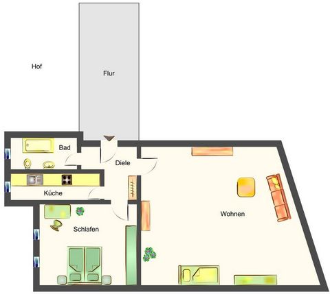 Hier ist die ergänzte Wohnungsbeschreibung in Stichpunkten: --- **Charmantes Zwei-Raum-Apartment in bevorzugter Lage der Düsseldorfer Altstadt** - 85 Quadratmeter großes Apartment in der Düsseldorfer Altstadt, nahe Rhein und Königsallee - Geräumiges ...