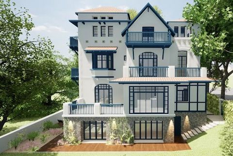 Exclusivité. Saint-Jean-de-Luz, au sein d'une Villa classée édifiée en 1904 et entièrement rénovée, à proximité immédiate de la plage, venez découvrir ce magnifique appartement T3 de 94m2 vendu en plateau à rénover. Celui-ci prend place au premier ét...