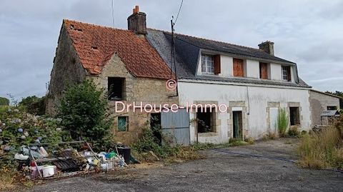 Maison de campagne à Melrand, Maison à rénover que vous pourrez agencer selon vos désirs, l'exposition Sud la rend très lumineuse, Bâtie en pierres et toiture en ardoises naturelle, L'étage est sur dalle ourdies/béton, ou vous pourrez y faire plusieu...