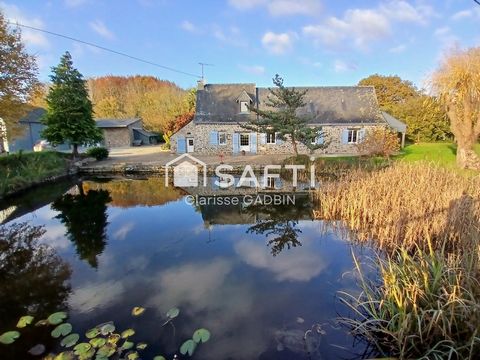 Magnifique propriété avec longère rénovée avec 3 chambres, piscine couverte, 16 hectares de terrain dont bois