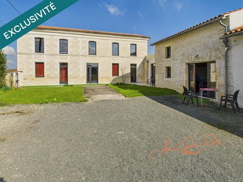 Maison charentaise rénovée + gîte indépendant et garage environ 100 m²