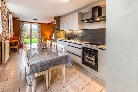 Located in a typical Ardennes village, this charming holiday home is the ideal place to relax. Enjoy a drink on the terrace in the sun while the children have fun in the garden. The river Ourthe, where you can fish if you have a fishing pass, is a fe...