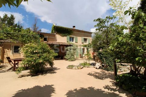 3858TP 25km from St Maximin la Ste Baume On several hectares of flat land, this equestrian property offers a pretty 19th century Provençal Mas of approximately 170sqm comprising a living room, dining room and fitted kitchen, 3 suites and an additiona...