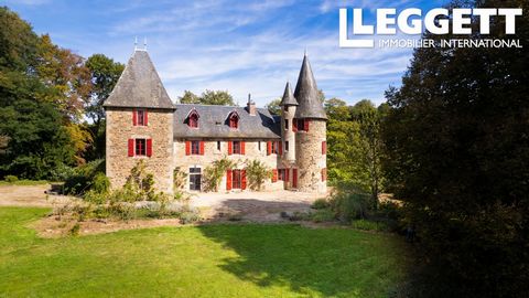 A24257JHC19 - The château is a property consisting of a manor house with: Ground floor, a hall, library (38M2), music room (37M2), study, bedroom (14,4M2) with en suite shower room, a dining room (40M2), kitchen (37,5), scullery, laundry room and toi...