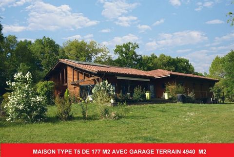 MAISON TYPE T5 DE 177 M2 TERRAIN 4940 M2 PROCHE DE BARBOTAN