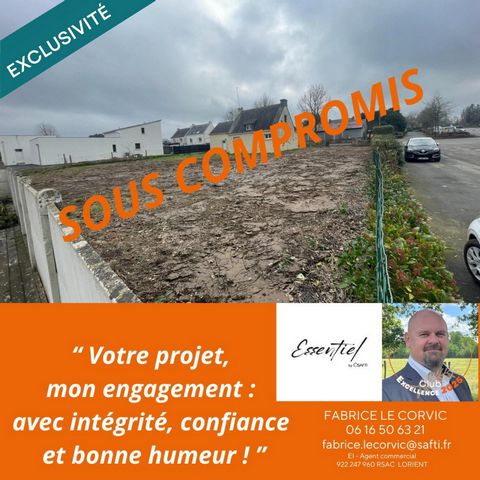 TERRAIN CONSTRUCTIBLE DE 454 M2 proche du centre bourg de Moréac