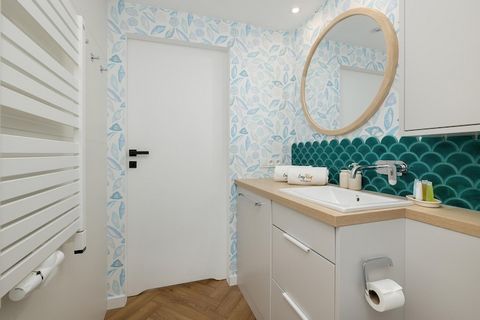 This intimate, stylish apartment building is located in a quiet part of the beautiful resort town of Trzęsacz. The beach is 450 meters away. Trzęsacz boasts several interesting restaurants and a few shops offering a full range of goods. This comforta...
