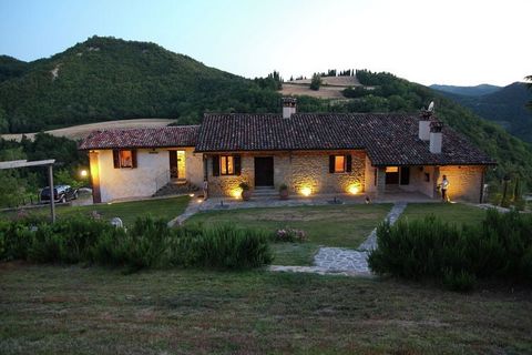 Located amidst vineyards, this holiday home in Modigliana has a rustic look outside and comfortable amenities indoors. With 1 bedroom to accommodate 6 people, this holiday home is perfect for a large family. There is a shared swimming pool, where you...