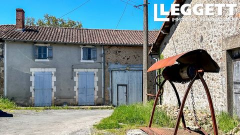 A23794NCC16 - If you have always wished to own a project in France and not afraid of hard work, this could possibly be your chance. The owners have started to renovate this house, that was once 2 properties, keeping the character and charm in tact. T...