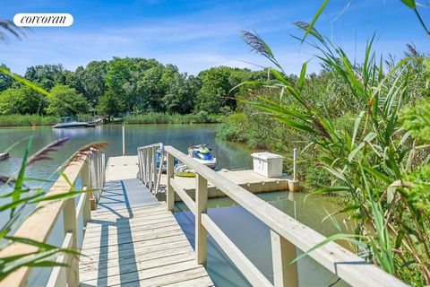 Tucked away on tranquil Morris Cove, yet just steps from the heart of Sag Harbor Village, this renovated waterfront home perfectly balances in-town living with a peaceful setting. Set on nearly an acre of lush, sprawling lawn that gently slopes down ...