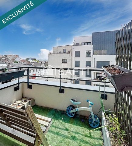 Appartement lumineux 2 pièces avec balcon et double parking, idéalement situé près de Neuilly-Plaisance.