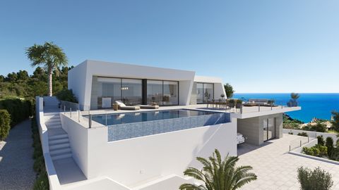 Lirios Design. Modelo Ikaria chalet de estilo moderno con vistas al mar en venta ref: AL177 con 3 dormitorios y 2 baños en Cumbre del Sol Benitachell (Alicante).