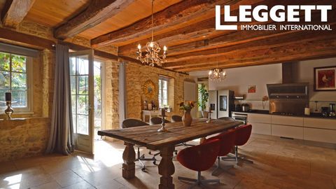 A23603SUG24 - A large, authentic and pretty Périgordian farm comprising of a main house and guest house that surrounds a large courtyard with an architecturally designed and expensively renovated interior using the finest quality materials and crafts...