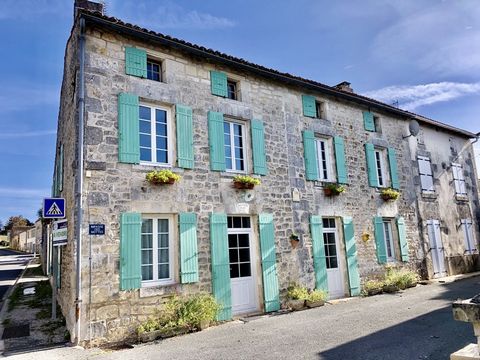 In a sought after village and ideally located on the axis Saintes / Saint-Jean-d'Angély, come and discover this Charente house with a living area of 216 m2 renovated with taste and in perfect condition. Terracotta floors, beams, parquet floors, firep...