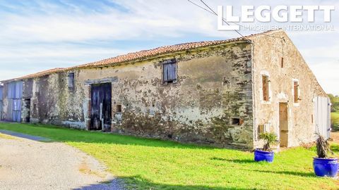 A24563TBO85 - Located near the historical village of Mouilleron Saint Germain in a small hillside hamlet, this barn can be transformed into a magnificent residential home with stunning views of the Vendée countryside. Information about risks to which...