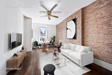 Welcome to 154 West 77th Street 4R, where the charm of the past meets future possibilities. This 1-bedroom, 1-bathroom apartment on the fourth floor of a classic walk-up is a cozy retreat waiting for your personal touch. Nestled in a nine-unit pet-fr...