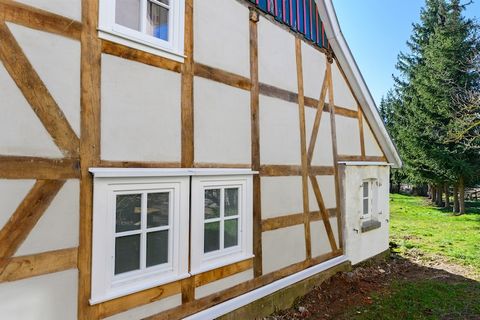 Située dans la paisible ville de Korbach-Eppe, au cœur de la pittoresque région touristique de Hesse, cette maison à colombages chaleureuse et joliment meublée allie parfaitement tradition et confort. Bénéficiant d'un emplacement calme, elle est idéa...