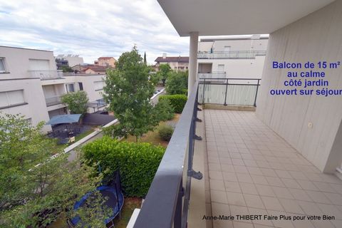 Décines Appartement à vendre 3 pièces, grand balcon et garage