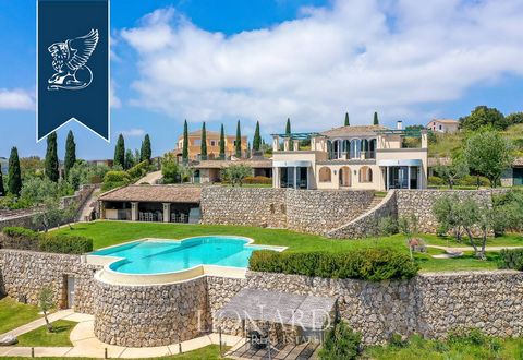 This charming relais with a park and pool is for sale in a stunning hilly position a few kilometres from Lazio's coast and the exclusive towns of Sperlonga and Gaeta. Its panoramic setting offers a breathtaking view of the sea that touches the G...