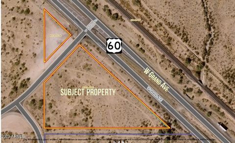 Rare opportunity to purchase approximately 6.82 acres of Frontage land in a prime location on the US 60 / Grand Ave in Surprise Arizona in the path of growth. Possible to combine with adjacent 8.69 acres (separate listing/ MLS listing # ) for a Total...