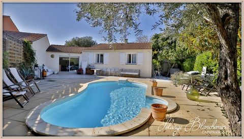 Dpt Hérault (34), à vendre MARAUSSAN maison P5 de 100 m² - Terrain de 527,00 m² - Plain pied-piscine- jardin
