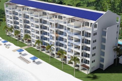 Apartamentos  en primera linea de playa, vista piscina y montaña Unidades de  2 habitaciones , studios y la opción de unir un apartamento con un estudio para formar unidades de 3 habitaciones.   Pent house que  en su parte superior gozan de un increí...