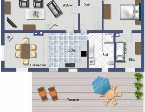 Het betoverende en vrijstaande Elbe-vakantiehuis met 4 slaapkamers en 2 badkamers voor max. 10 personen. ligt in het betoverende, idyllische Lenzerwische aan de Elbe.