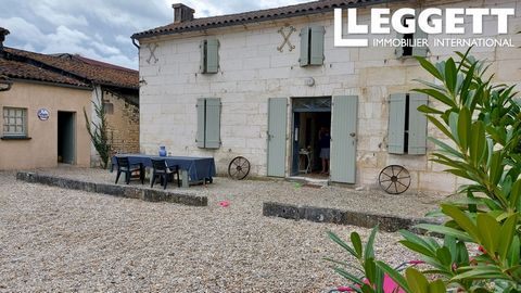 A15849 - A beautiful character house in the centre of a pretty village just 20 minutes from Cognac. Many original features have been retained - fireplaces, original floors and entrance hall tiling. 3 bedrooms (doubles) and 2 bathrooms. Set in a prett...