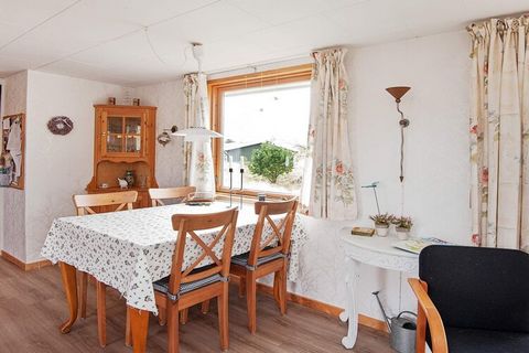Holiday cottage located on a large natural plot on a cul-de-sac close to the shore. The house has open concept kitchen and large living room with lighting from 3 angles. There are 2 bedrooms of which one has a 160 cm wide double bed and the other a s...