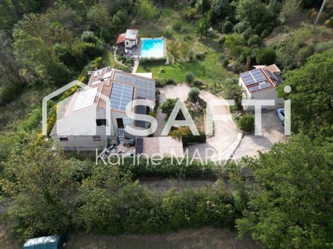 13400- LASCOURS - Propriété de 242 m2 sur terrain de 4 643 m2 avec dépendances, piscine et garage