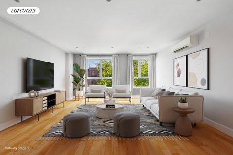 Tucked away on a quiet, tree-lined block in the heart of Clinton Hill, this thoughtfully designed duplex condo offers over 1,200 square feet of indoor living space and a private outdoor escape and a dedicated cellar storage unit. Perched on the top f...