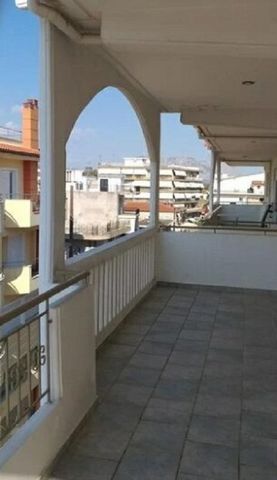 Apartment for sale in Mesologgi. Apartment with an area of 89 sq.m., located on the 4th floor, overlooking the sea. Consists of salon, 2 bedrooms, 1 bathroom. There is a fireplace in the salon, mosquito nets on the windows, flooring – parquet and til...